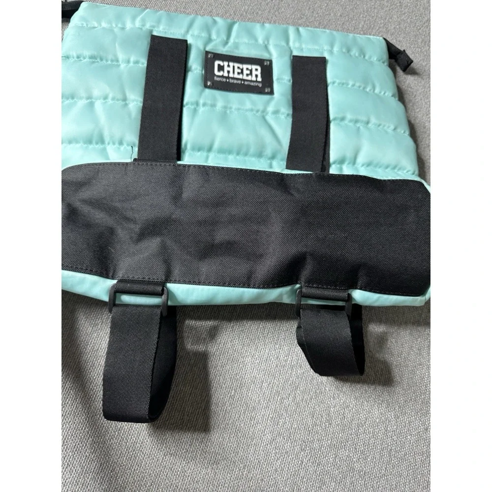 JUSTICE CHEER TOTE‎ BAG/BACKPACK AQUAMARINE FIERCE BRAVE AMAZING